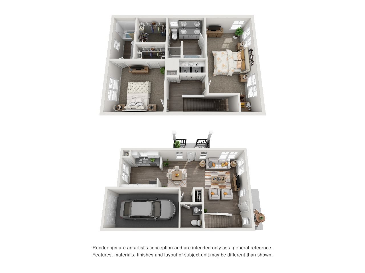 Lodge at Croasdaile Farm Two Bedroom Floor Plan